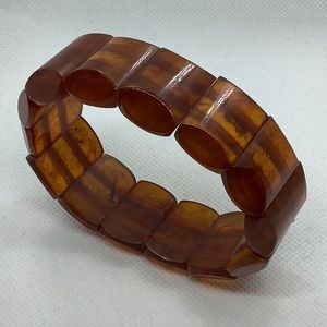 New old stock vintage Baltic amber bracelet stretchy